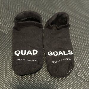 Pure Barre Socks-size Small  -Quad Goals